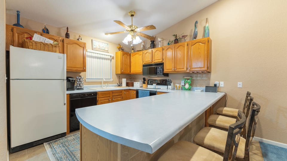 Kitchen fully stocked