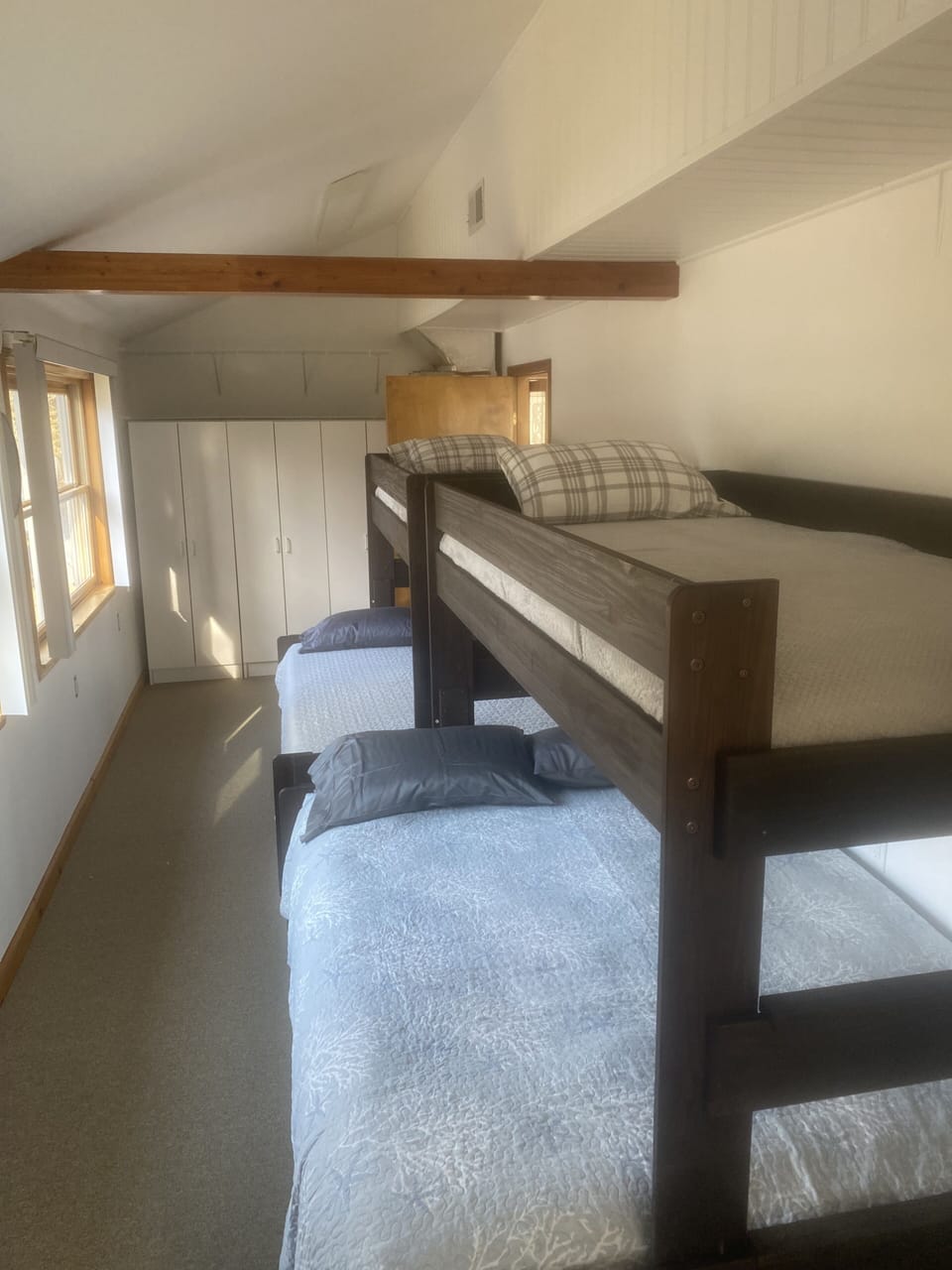 Bunk Room with 2 bunk beds, queen beds on the bottom, xl twin beds on the top