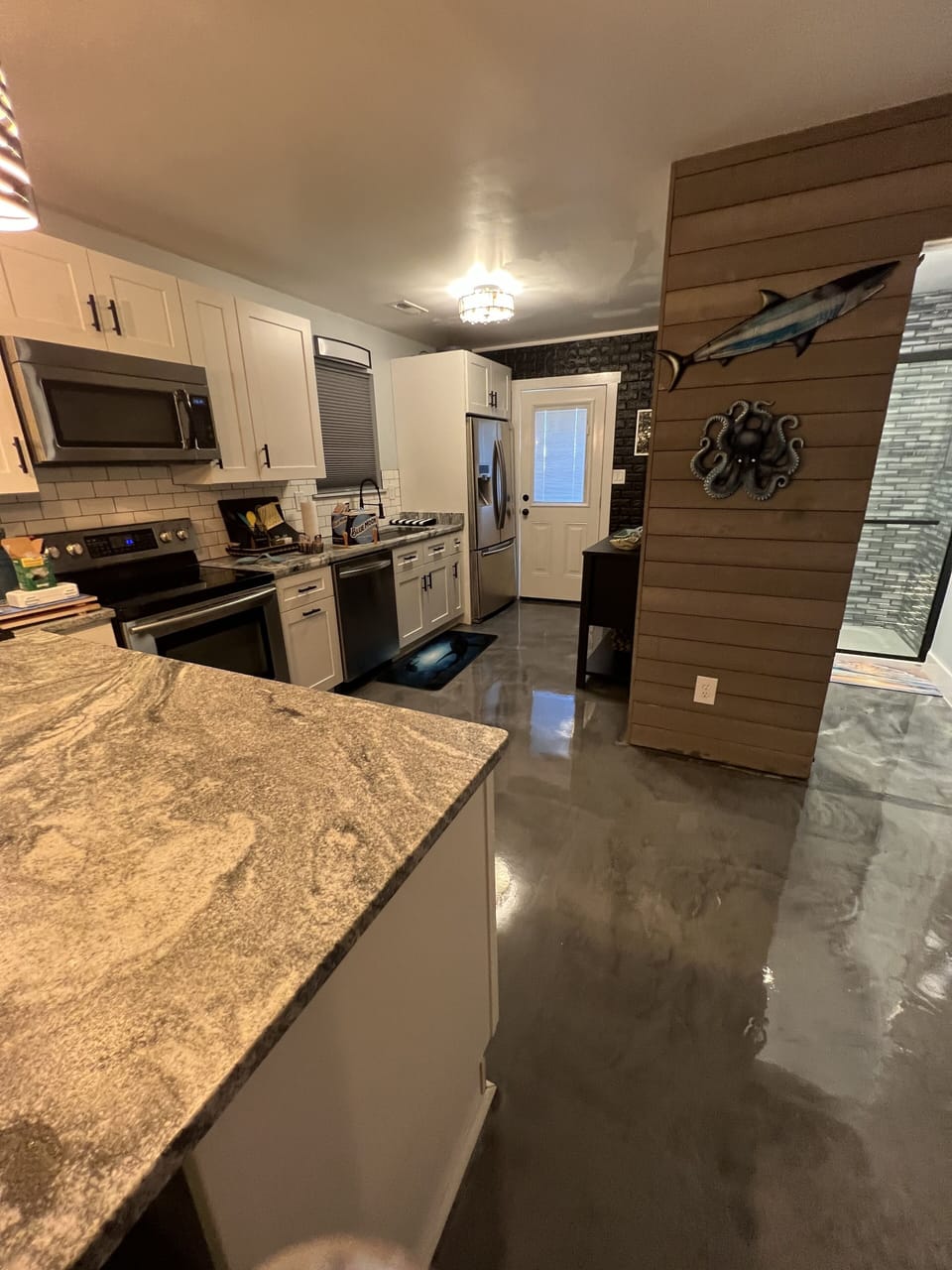 Hidden door, to master bath from the living room.
