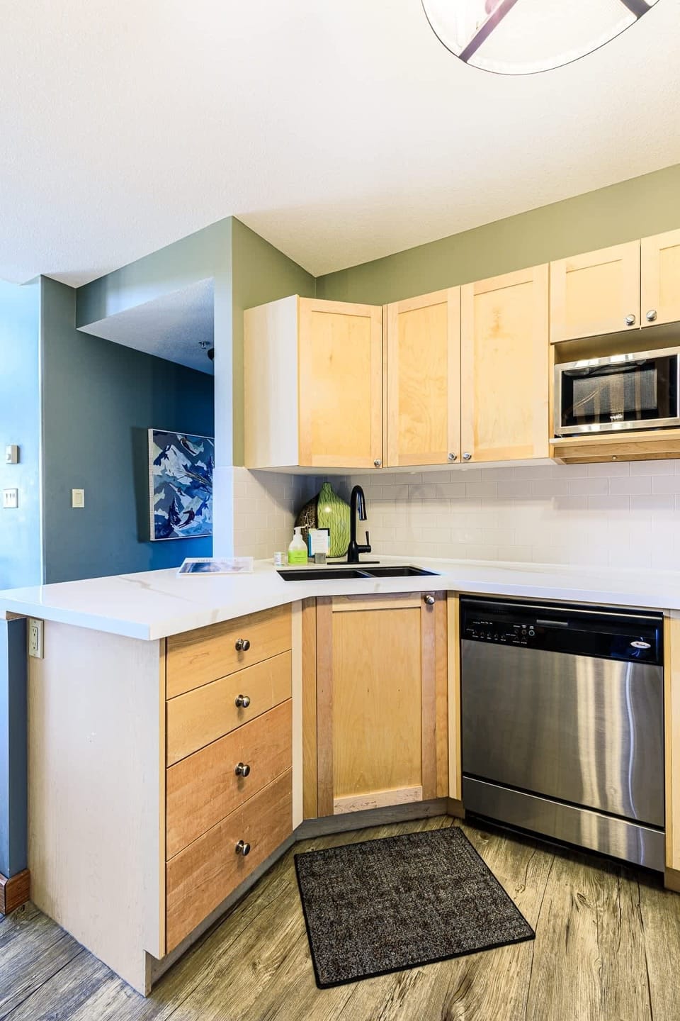 Cook comfortably with generous cabinet space and a thoughtfully designed layout.
