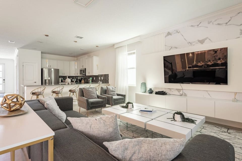 Spacious Living Room.  Smart TV
