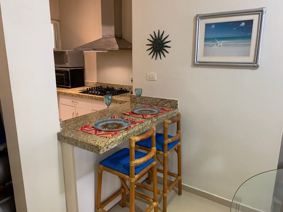 Breakfast bar for two.
