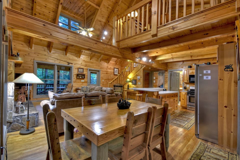 View of the Fully Equipped Kitchen and Living Area at K6 Lodge
