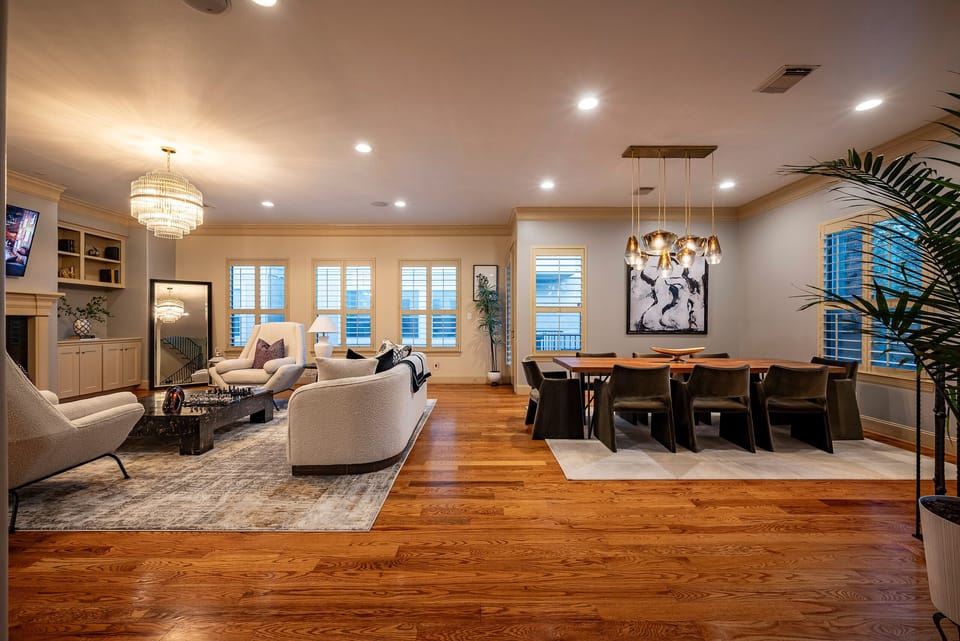 Living room next to Dining room