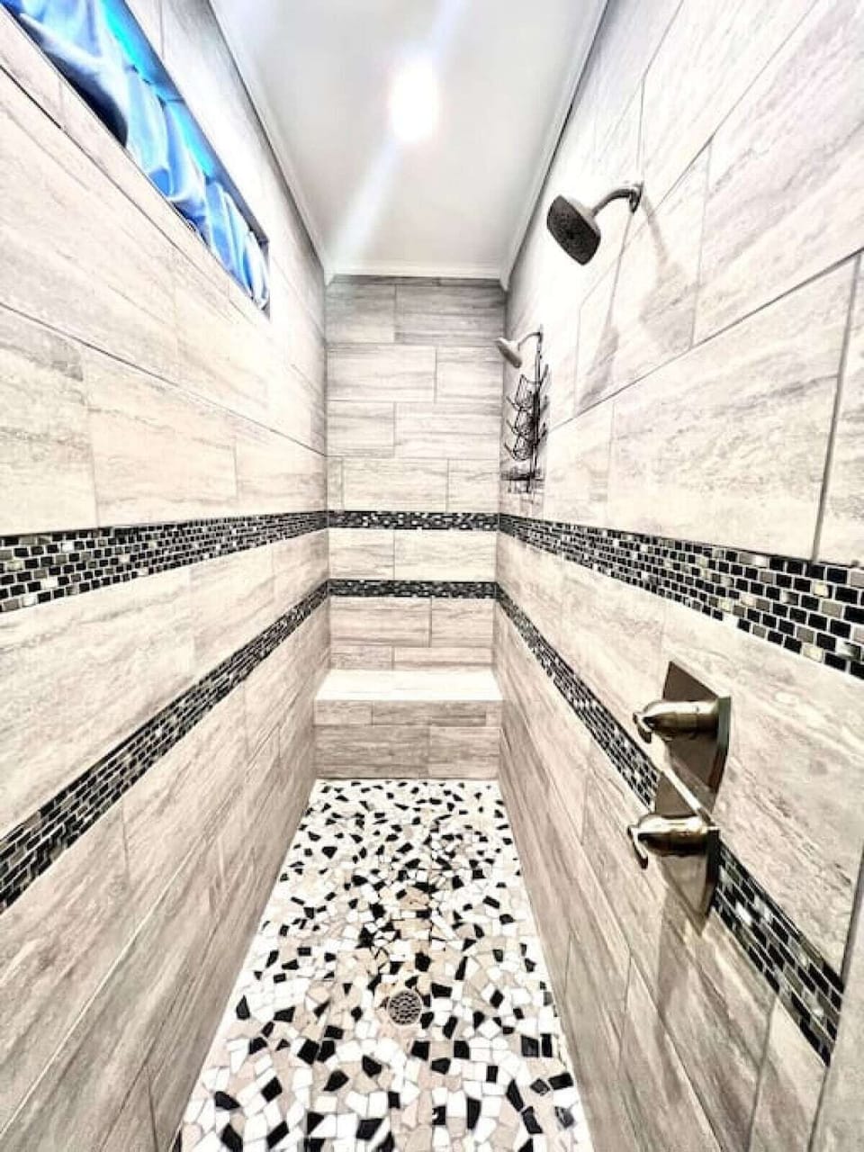 Master Shower- Two head & a bench