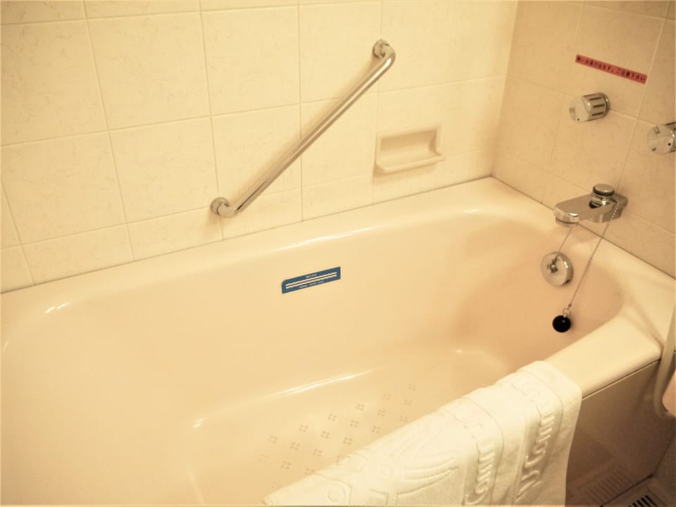 Combined shower/tub, free toiletries, hair dryer, bathrobes