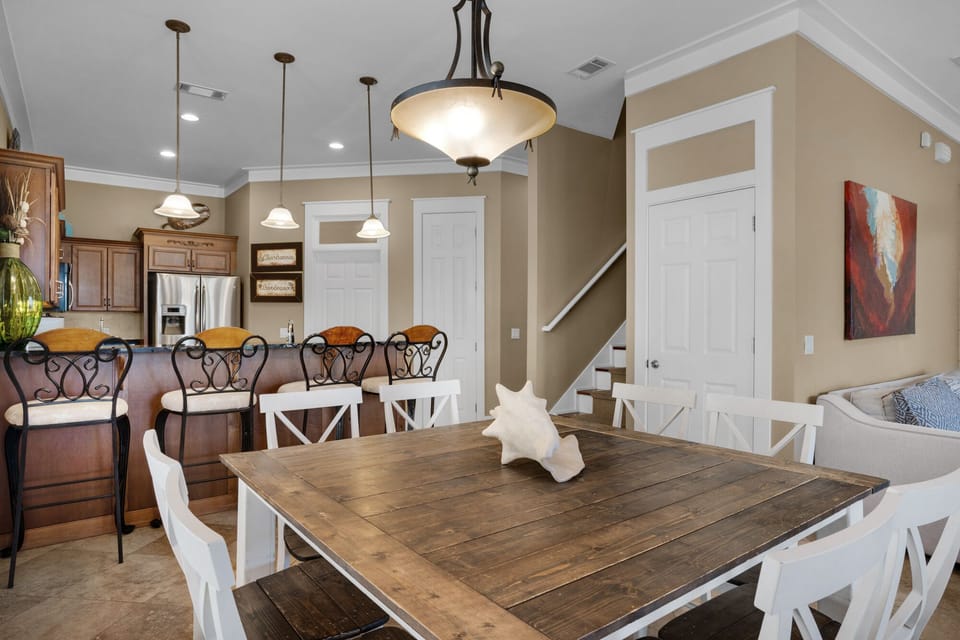 Dining area and kitchen