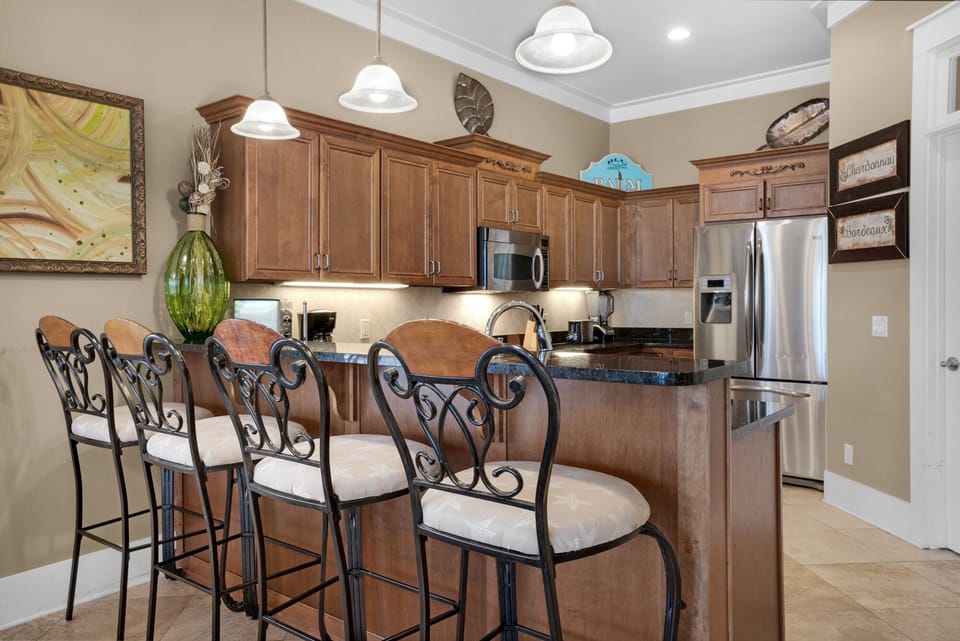 The open floor plan allows your family to be together while providing space, too