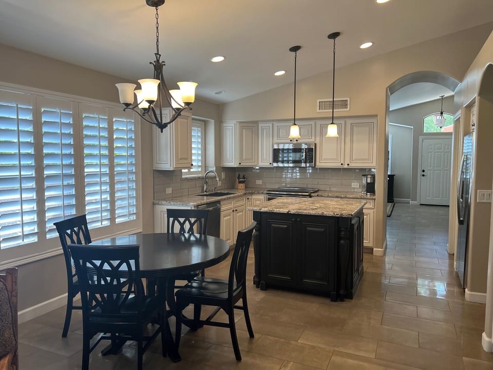 Kitchen and table