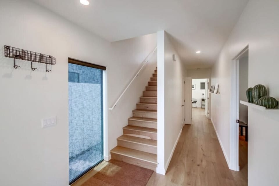 This house has a reverse floor plan so the bedrooms are on the first floor and the kitchen/living area are on the second floor. Stairs must be climbed to get to the next level.