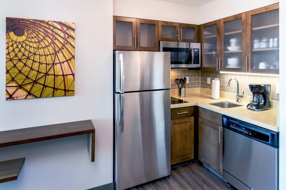 Prepare a meal in the equipped kitchen.