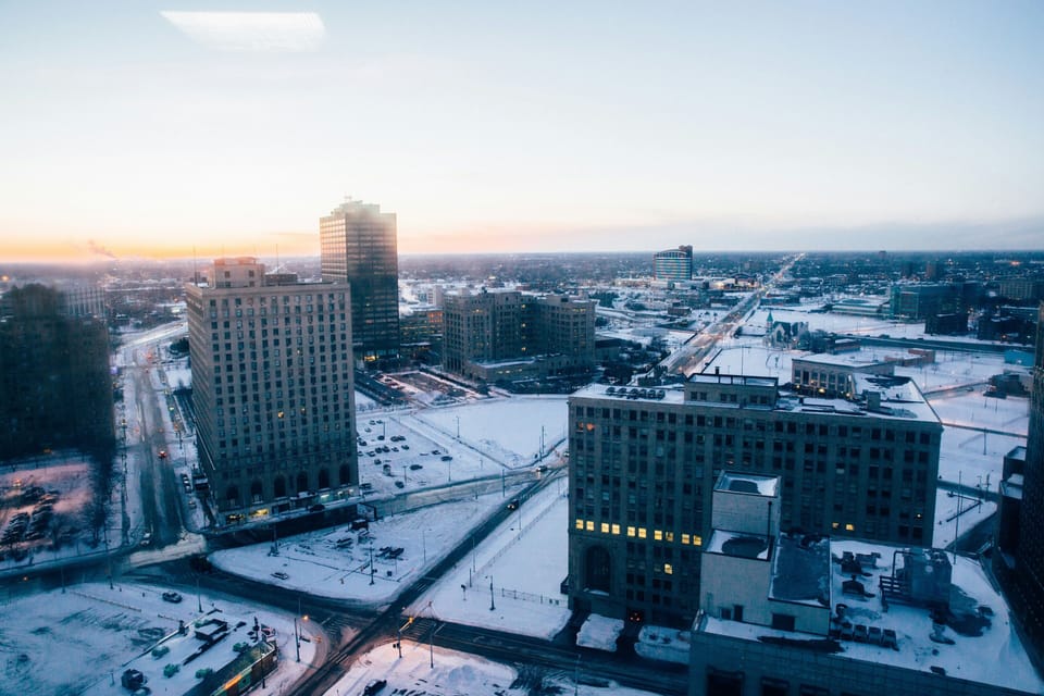 Detroit in the winter months.