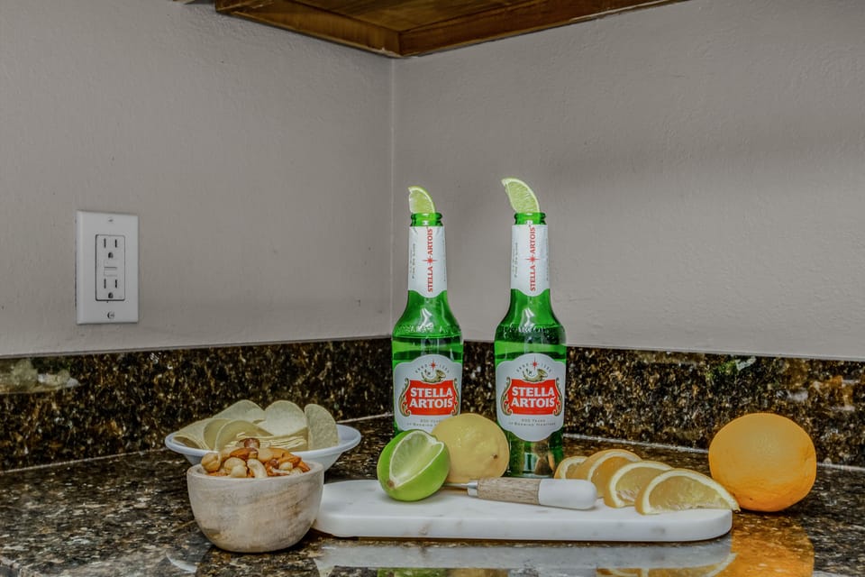 Step into the gourmet hub of the kitchen, where the counter becomes a vibrant space for food preparation.