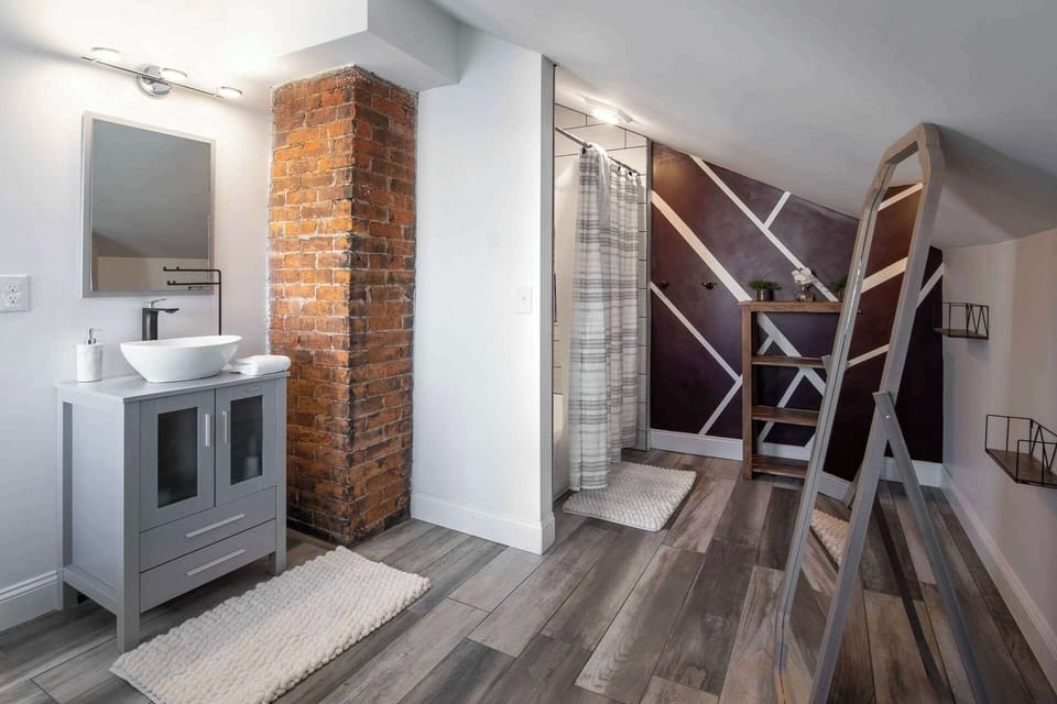 Walk-In Shower and Vanity