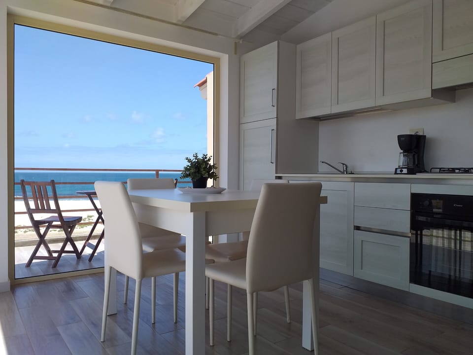 Premium Apartment, 1 Bedroom, Terrace, Sea View | Private kitchen | Fridge, oven, stovetop, espresso maker