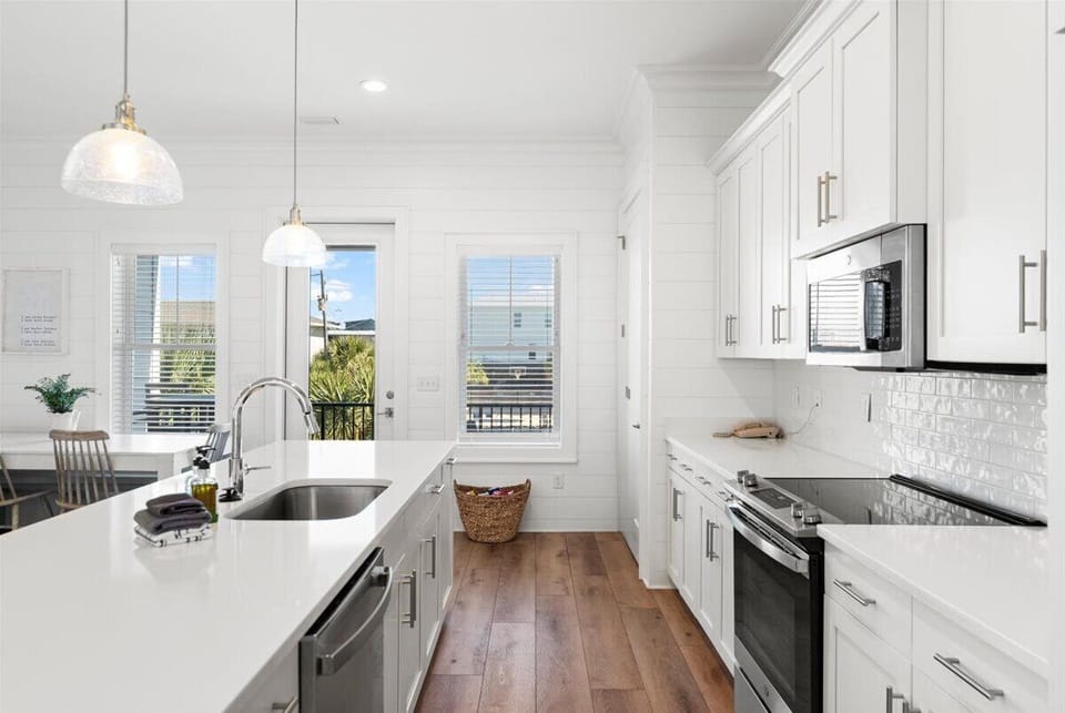 Incredibly large kitchen with island seating