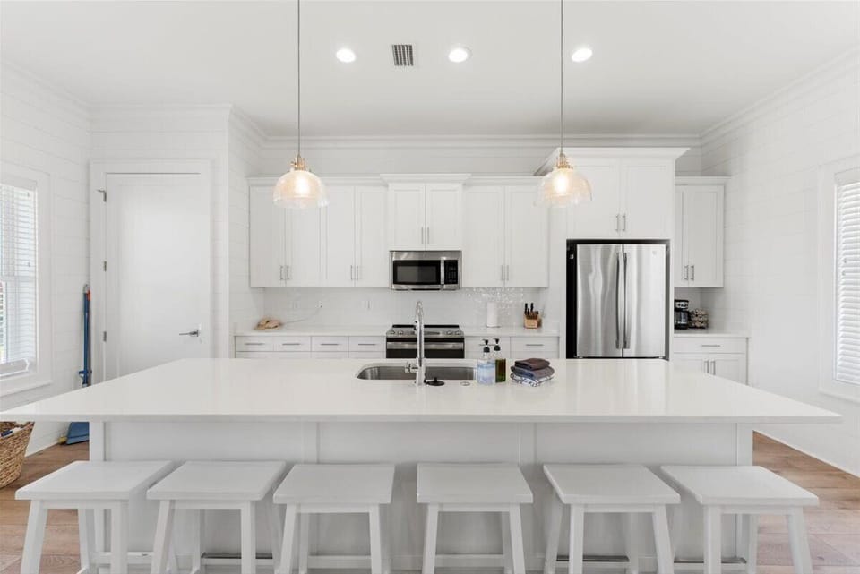 Incredibly large kitchen with island seating