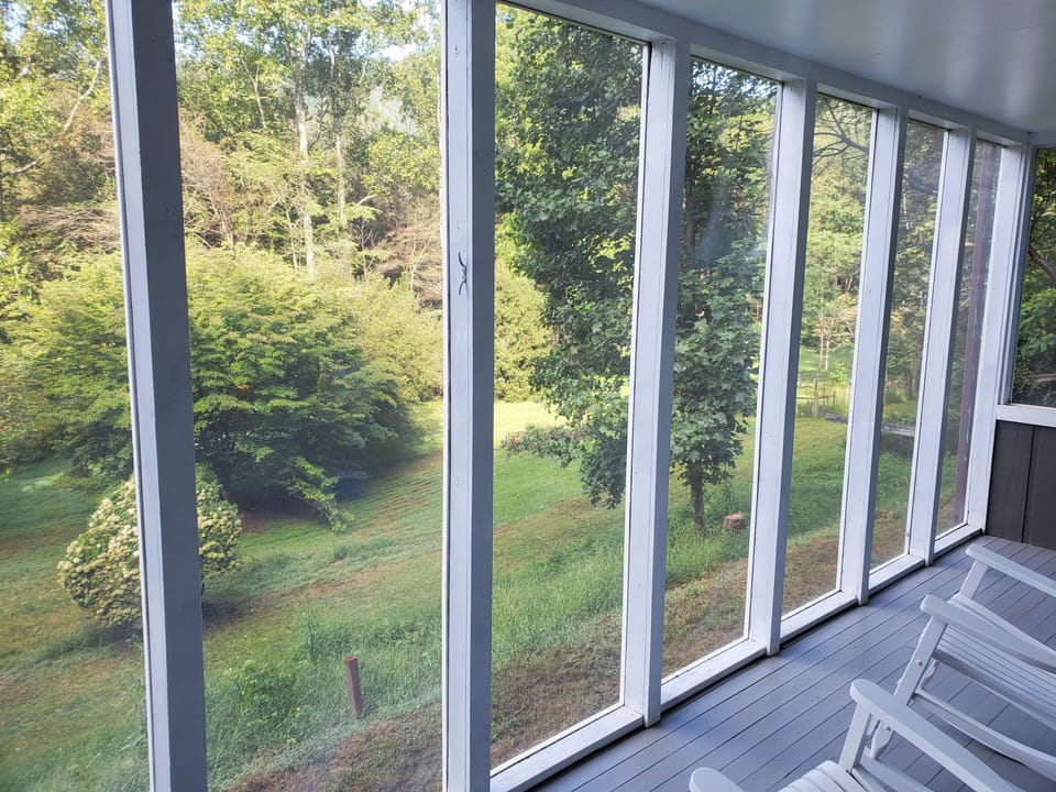 My favorite place to be in the house - overlooks the mountains