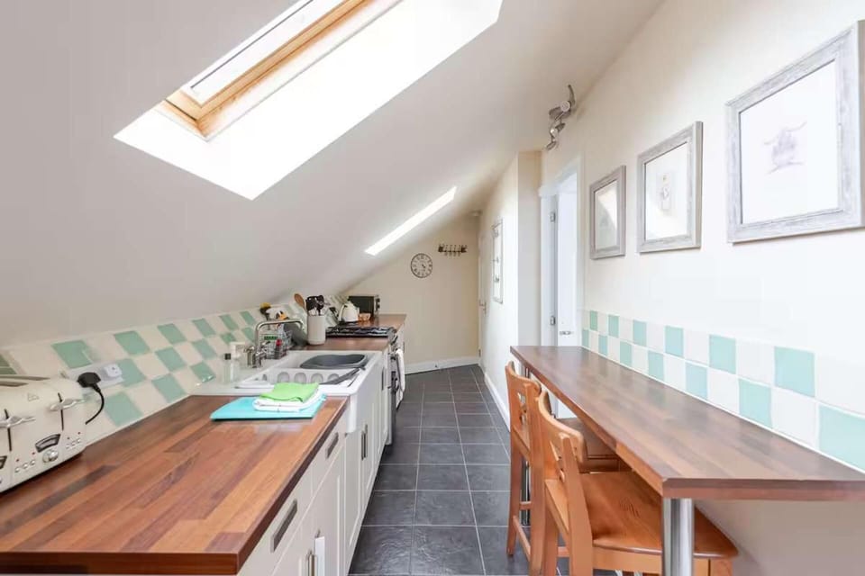 Apartment | Private kitchen | Fridge, microwave, oven, stovetop