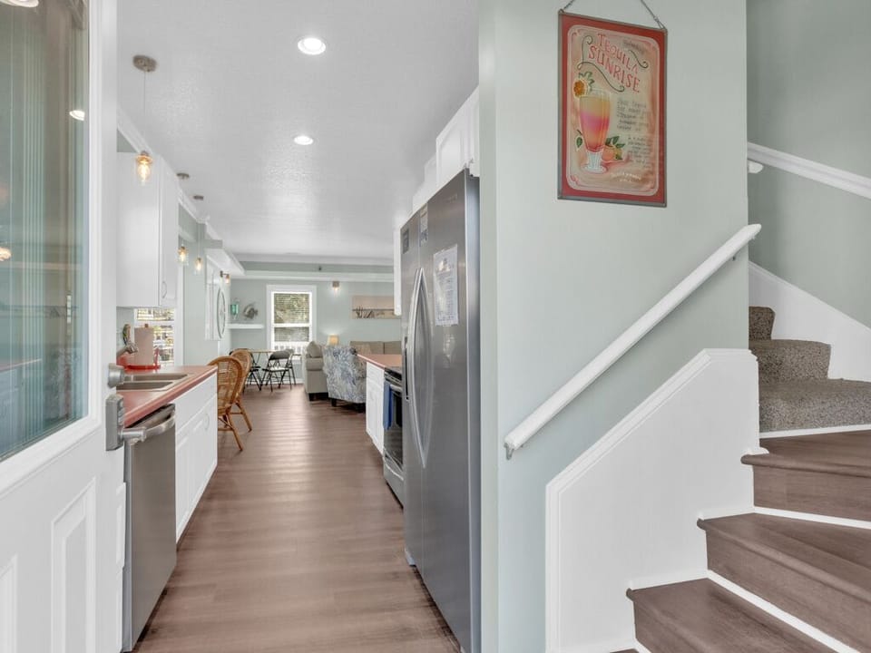 Entrance into home through front door.