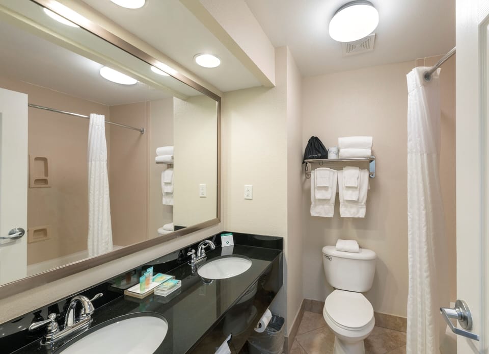 Free toiletries, hair dryer, towels, soap