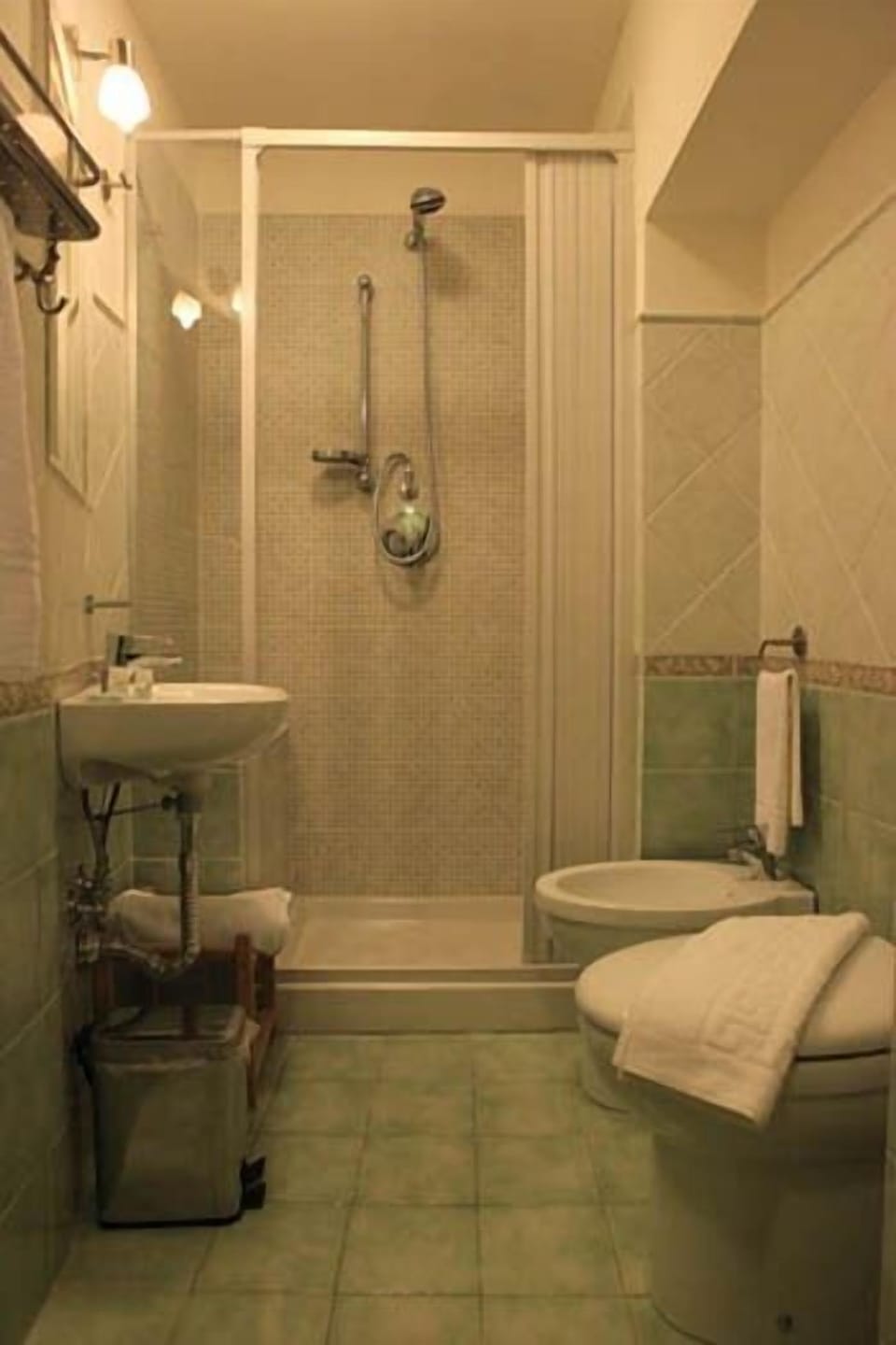 Shower, free toiletries, hair dryer, bidet