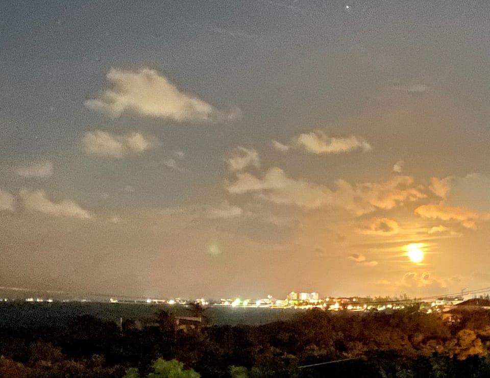 Nighttime view of Grace Bay from our Oceanview terrace (watch for fireworks!)