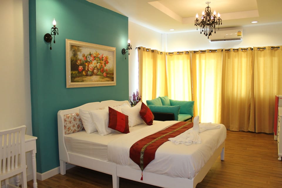 Jasmine Suite | Premium bedding, desk, laptop workspace, rollaway beds