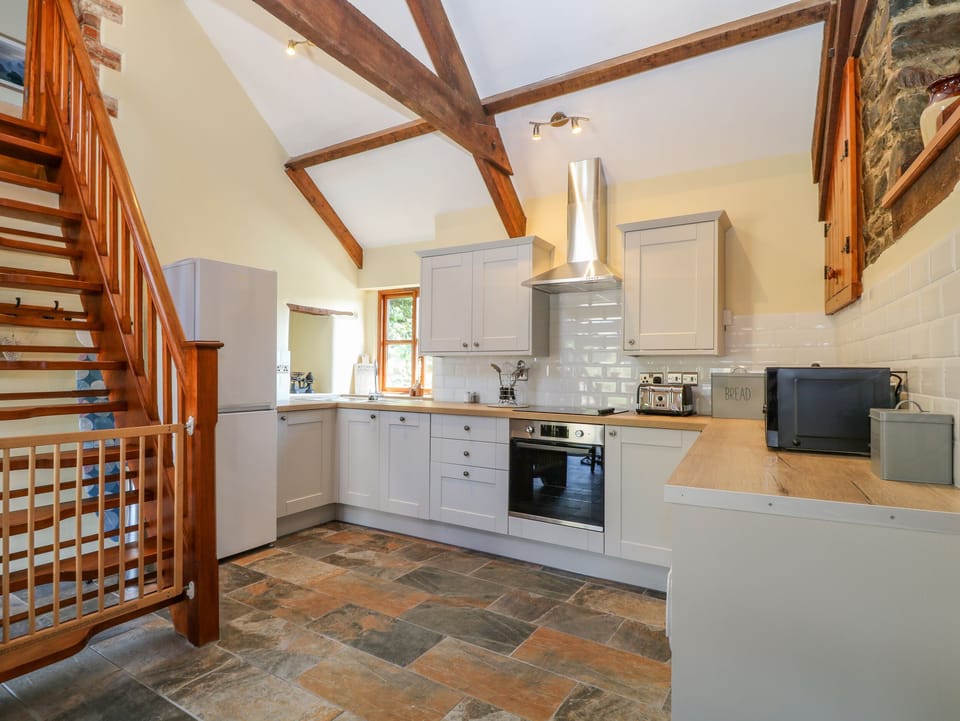 Fridge, dishwasher, electric kettle, toaster