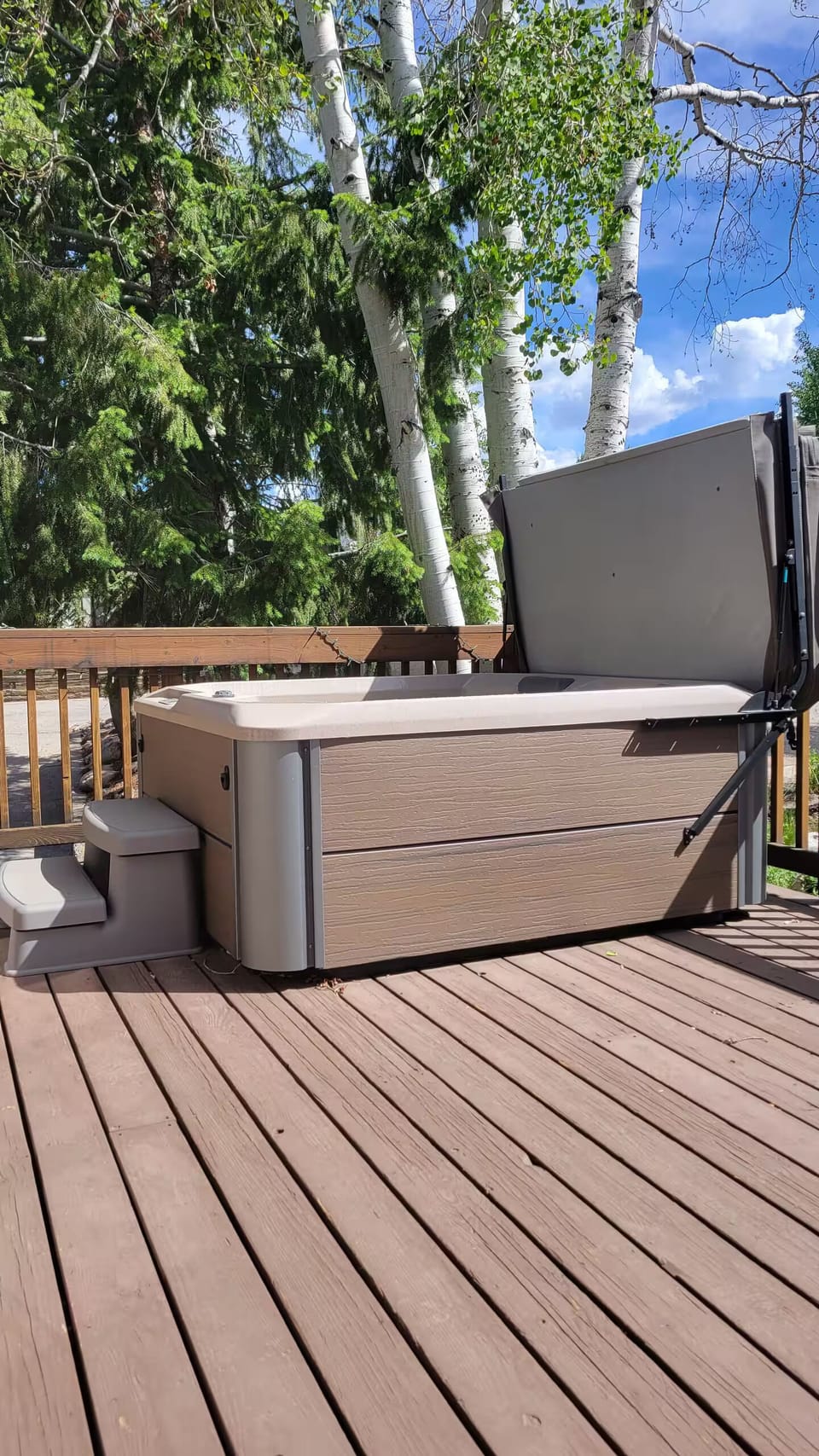 Outdoor spa tub