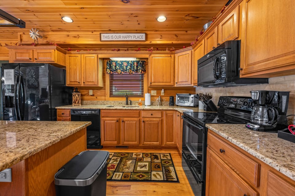Fully stocked kitchen
