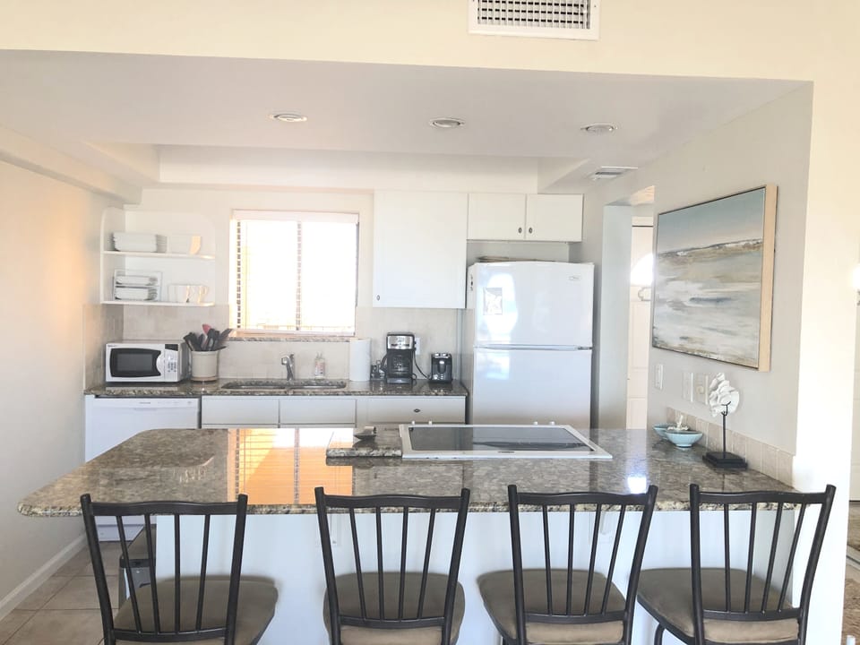 Fully stocked "small but mighty" kitchen easily serves a crowd!