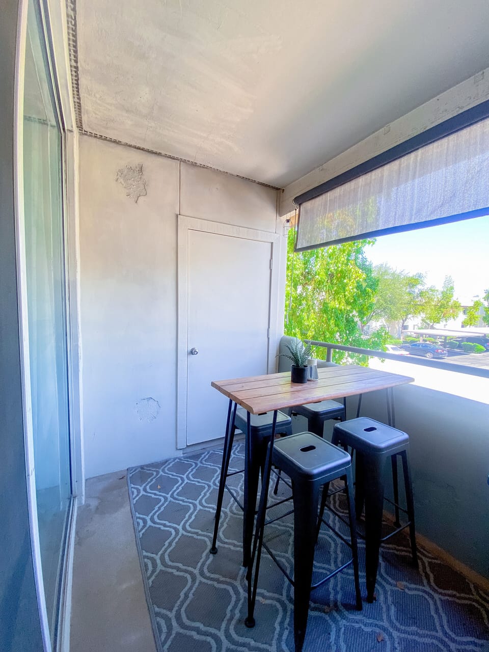 Balcony with sun shade