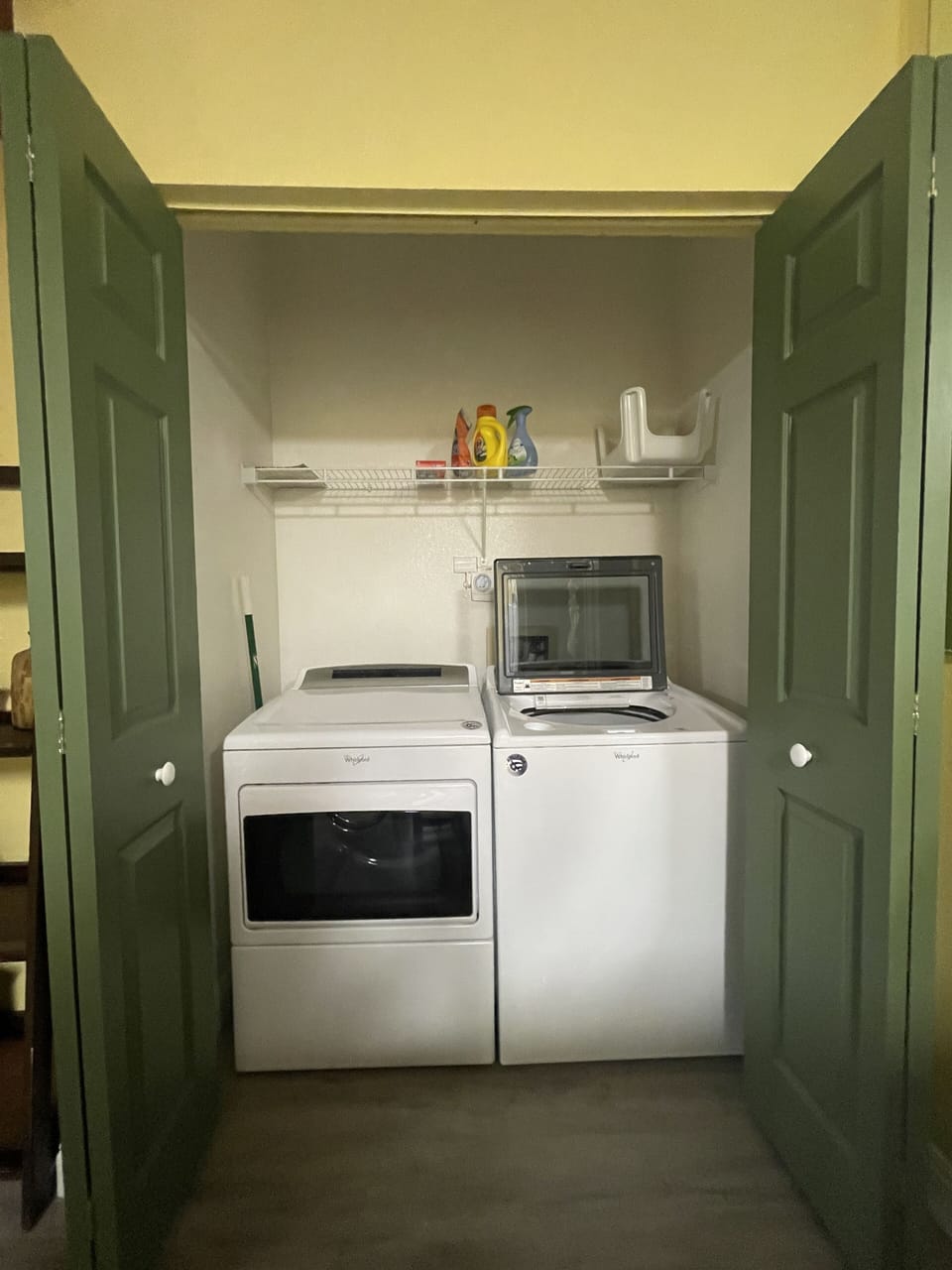 Brand new washer and dryer conveniently located inside the condo.