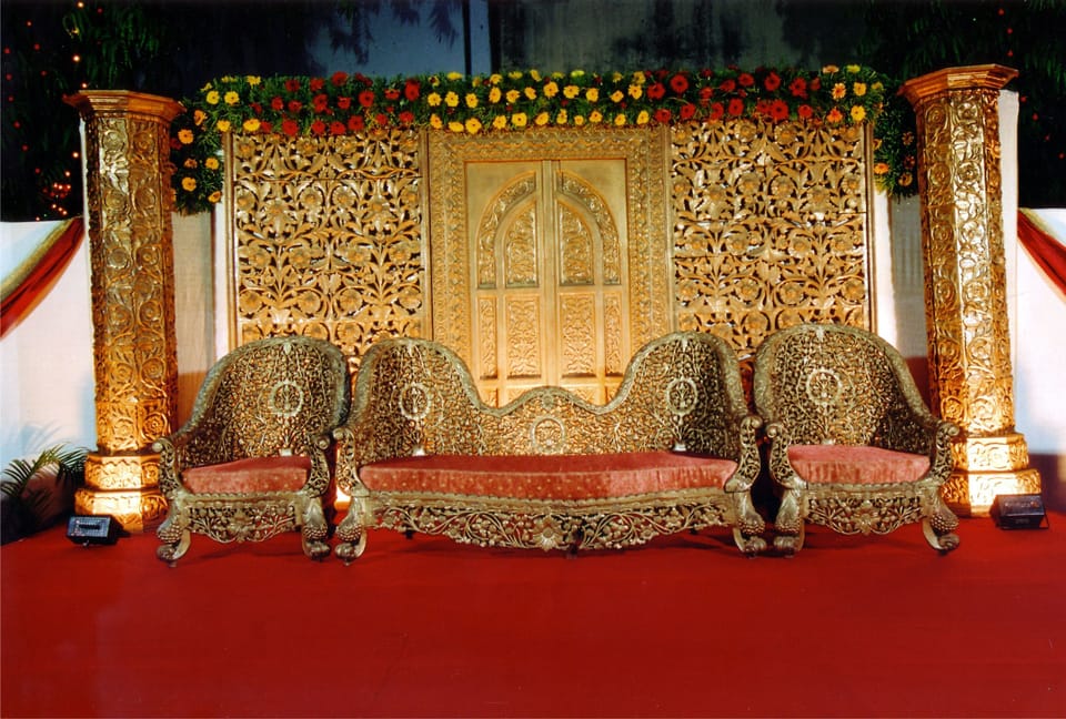 Outdoor wedding area