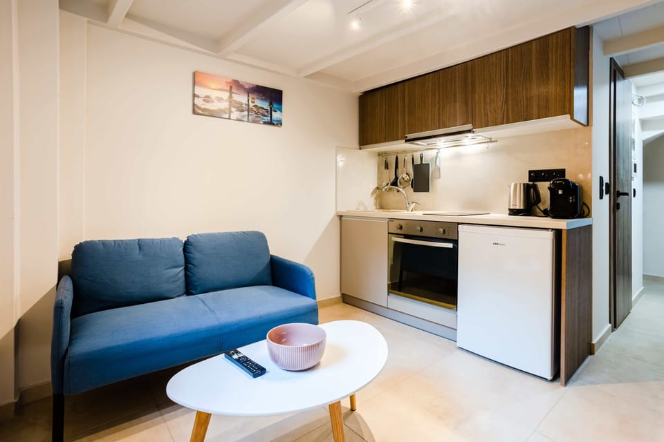 Bright Interior View with Sofa, Dining Space, and Stylish Modern Design