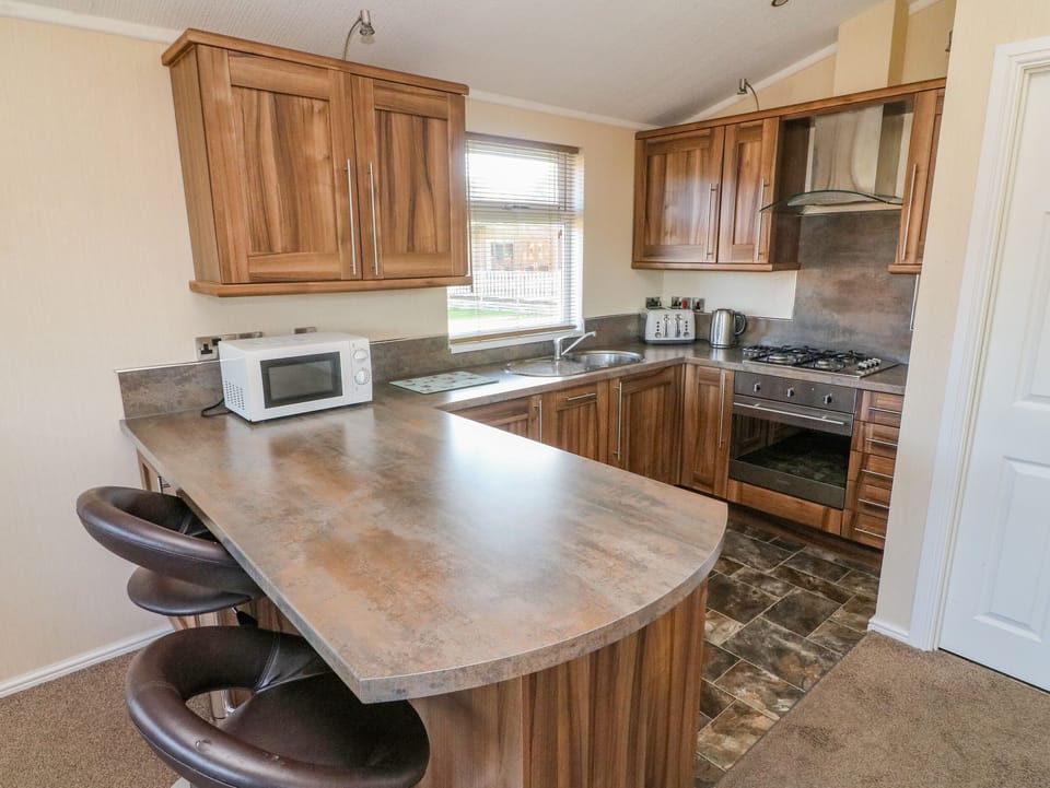Fridge, dishwasher, electric kettle, toaster
