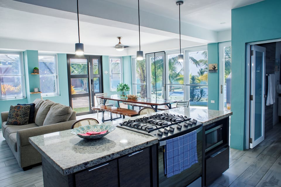 Kitchen island view