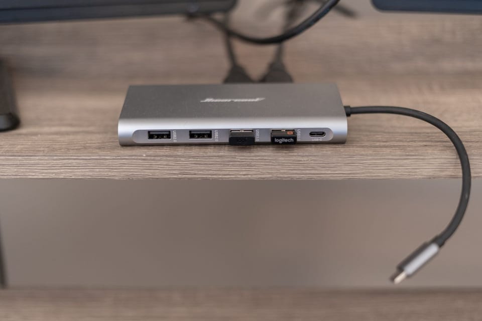 Docking station for easy remote work.  