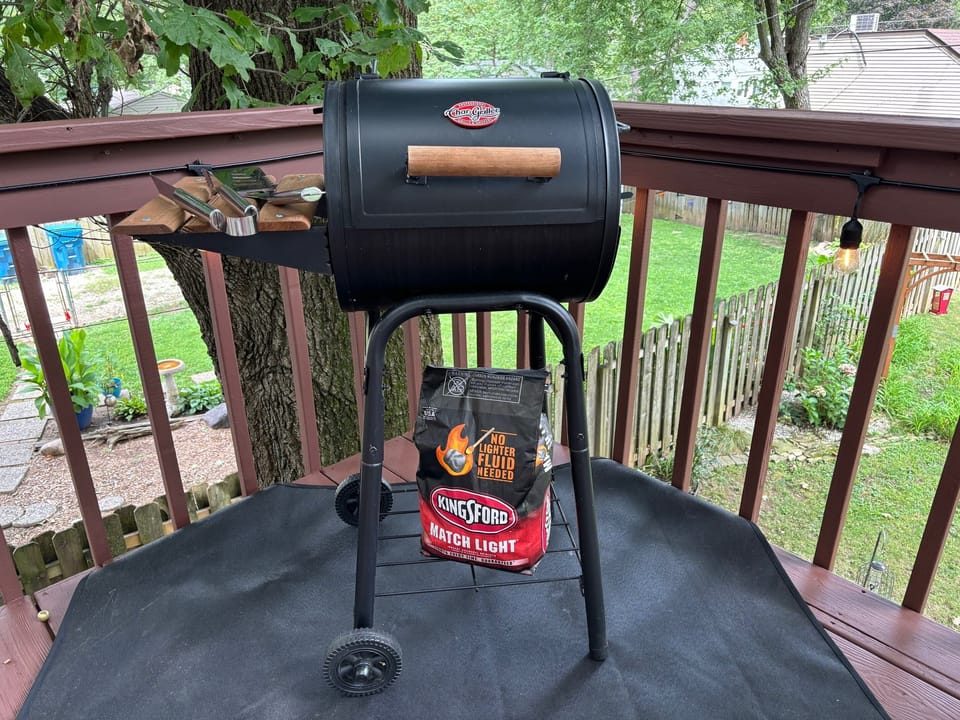 A CharBroil grill and charcoal is on the deck for your use!