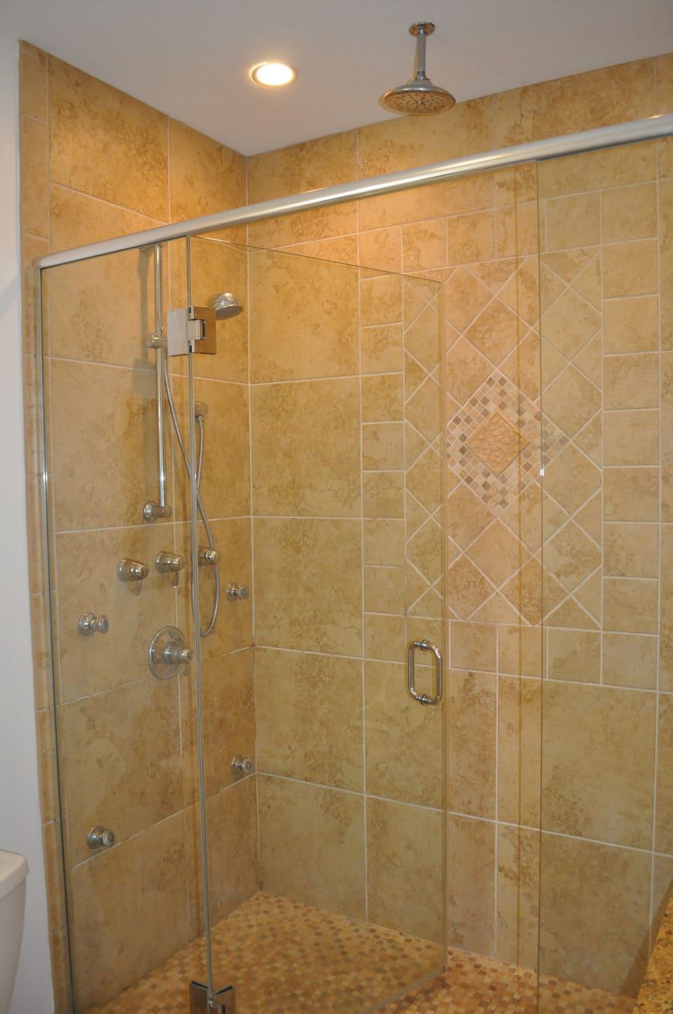 Full size walk-in shower
