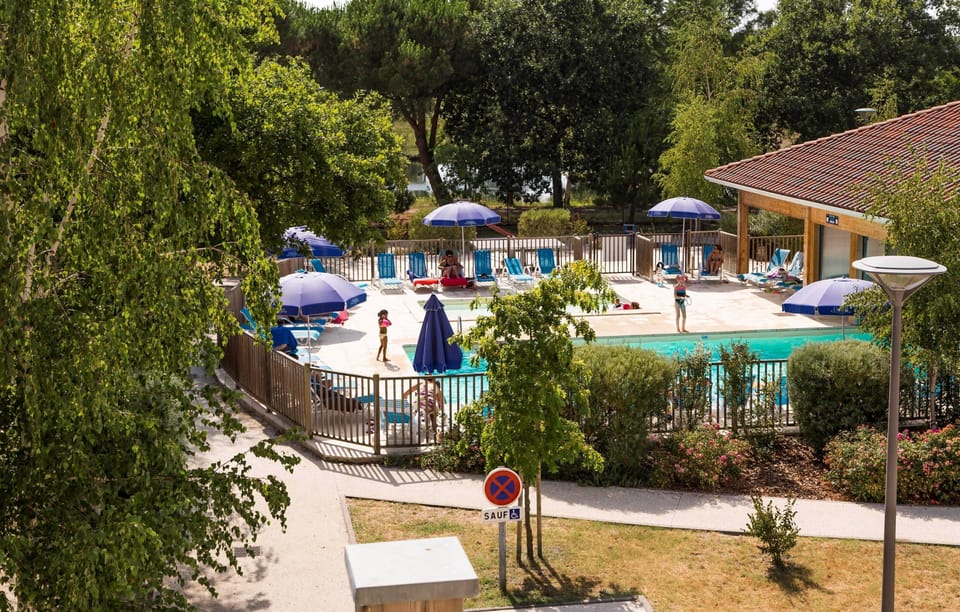 Take a dip in the outdoor pool.
