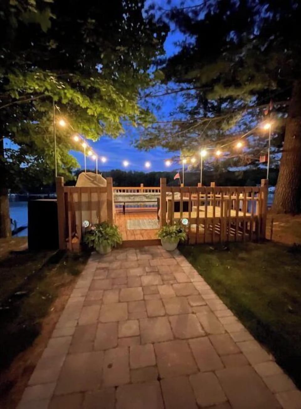 Feel free to use the Edison lights on the upper deck for a relaxing glow