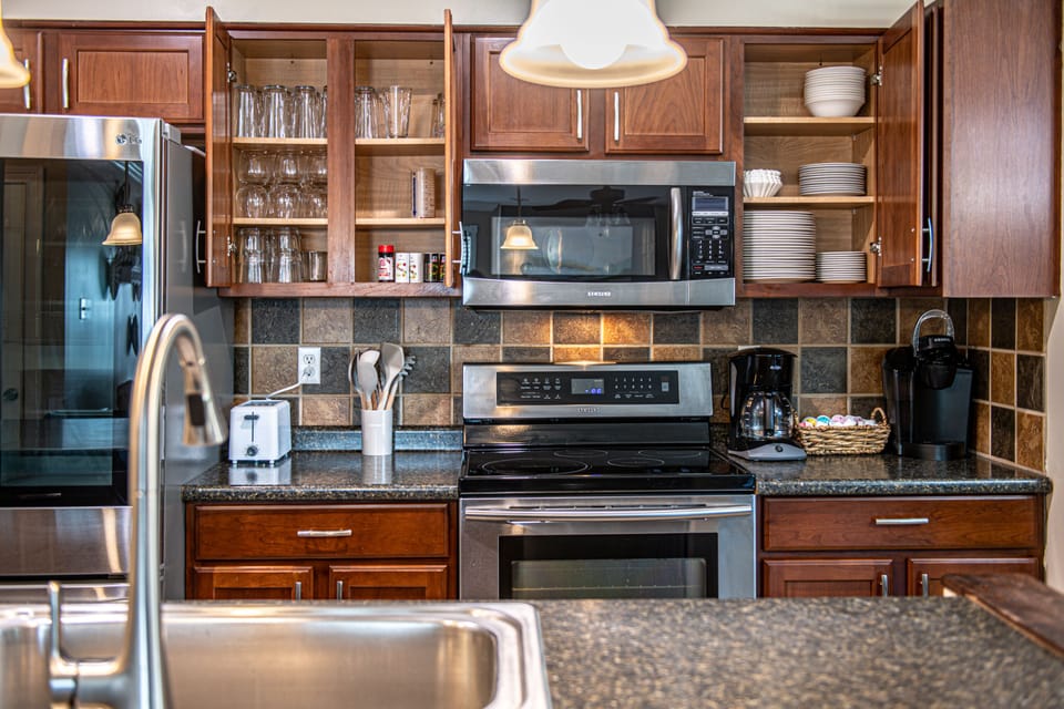 Kitchen includes everything you need to make a full, family style meal.