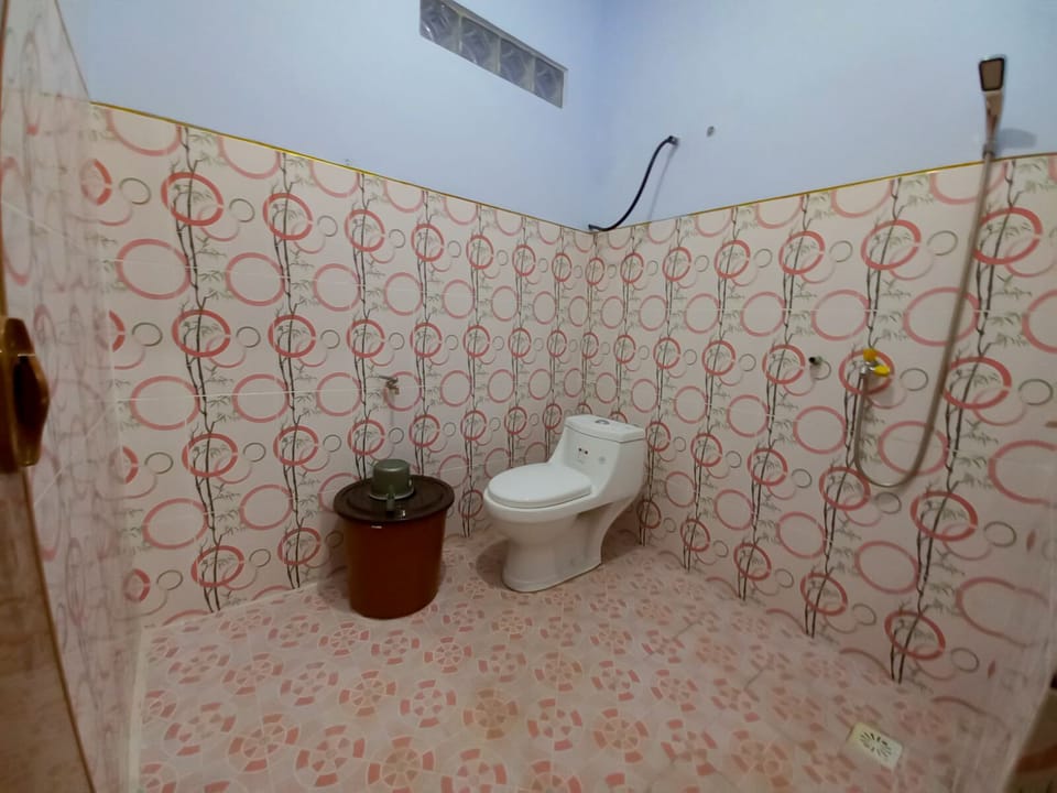 Shower, rainfall showerhead, towels