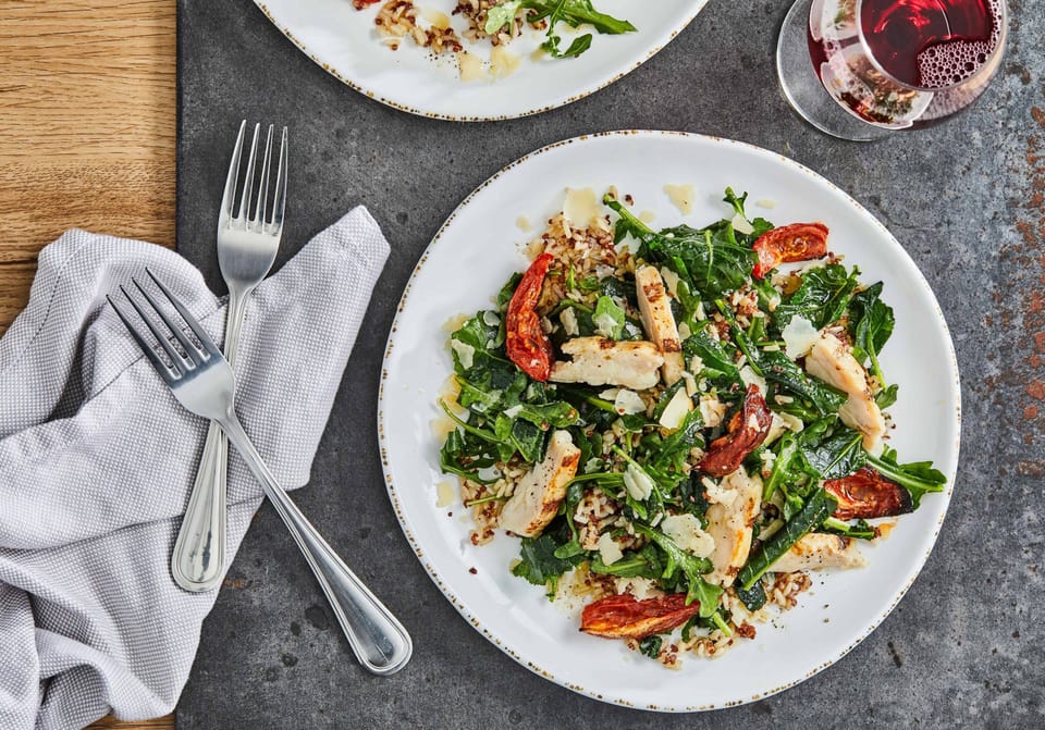 Dinner served, American cuisine