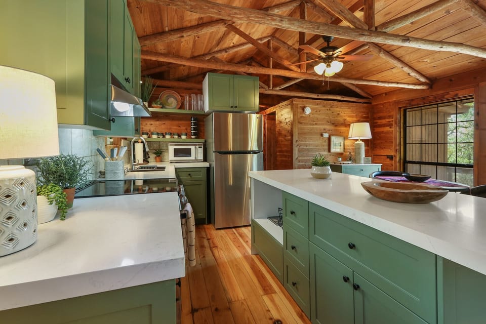 The kitchen is the perfect space if you'd like to bring and cook your own meals