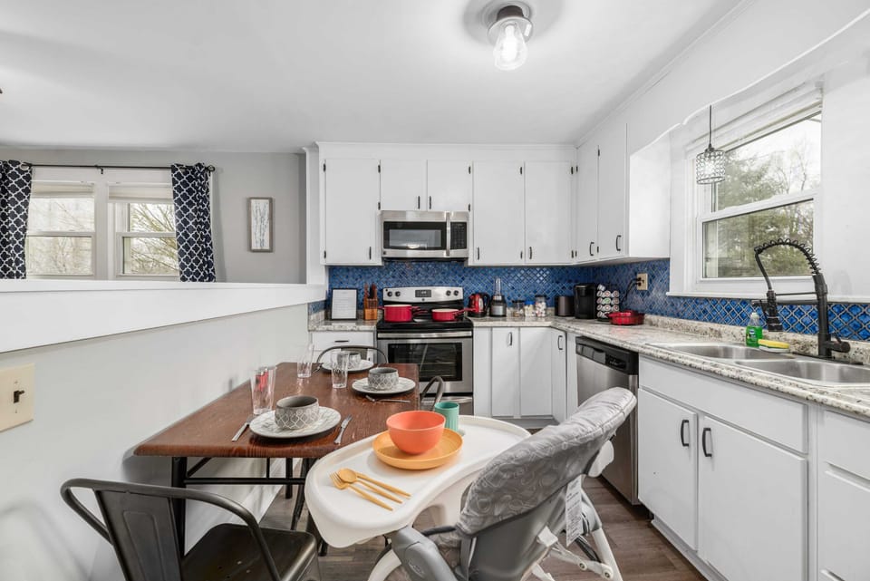 High Chair, Kids utensils and Pack-n-Play always at location