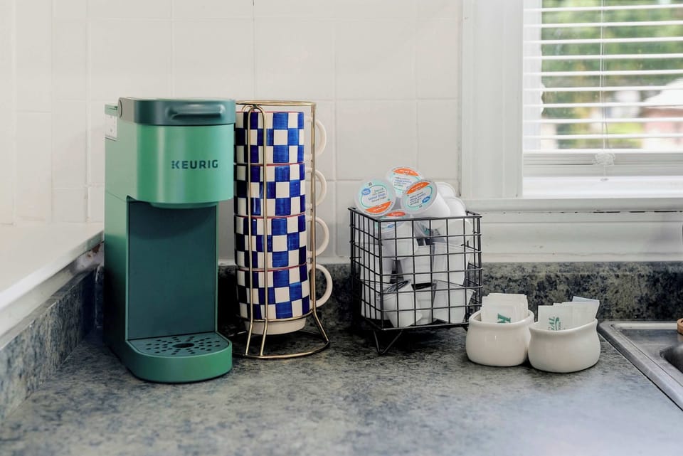 Fuel your day's adventures. Enjoy a fresh cup of coffee or tea before you head out to explore!
