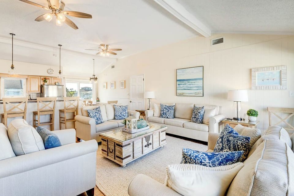 Top-Level Living Room with Deck Access
